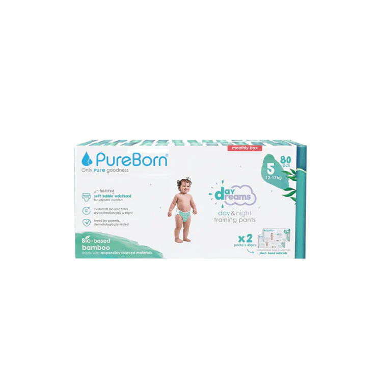 Pureborn - Organic Bamboo Diapers - Size 5