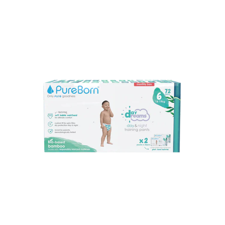 Pureborn - Organic Bamboo Diapers - Size 6