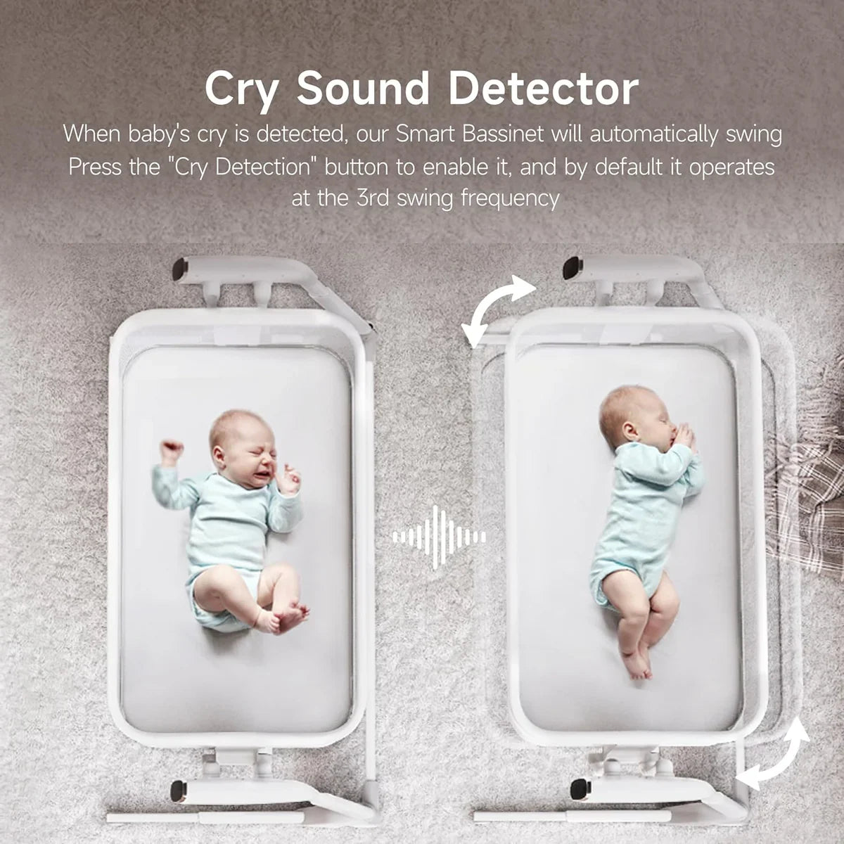 Miila Nova Smart Soothing Bassinet – 2-in-1 Baby Bassinet & Playpen