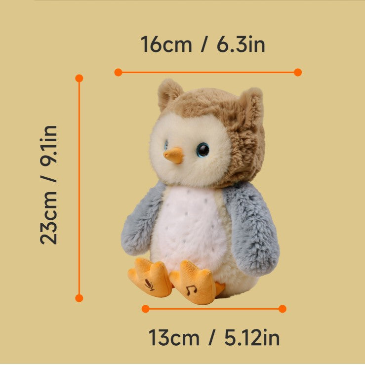 Tumama Kids - Interactive Plush Owl Toy - "Kiss Me,Hug Me"