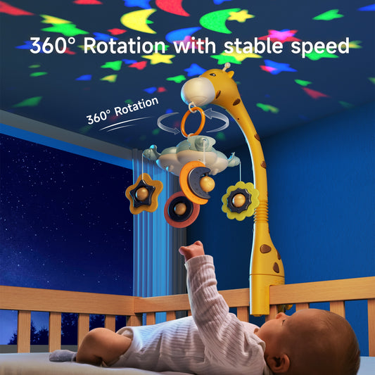 Tumama Kids - Crib Mobile - Yellow/Giraffe - Rotation 360