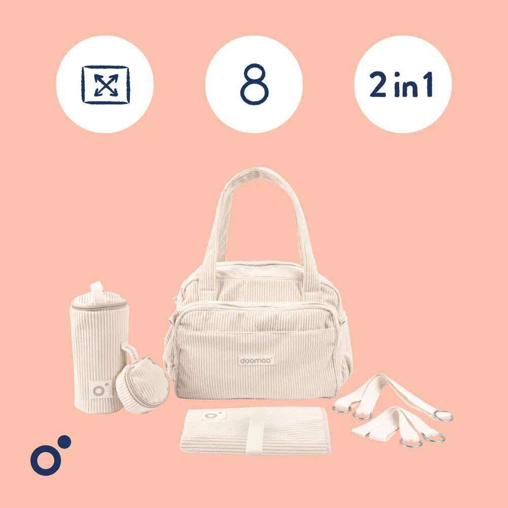 Doomoo - Fluffy Diapering Bag - Corduroy Sand - NEW!!