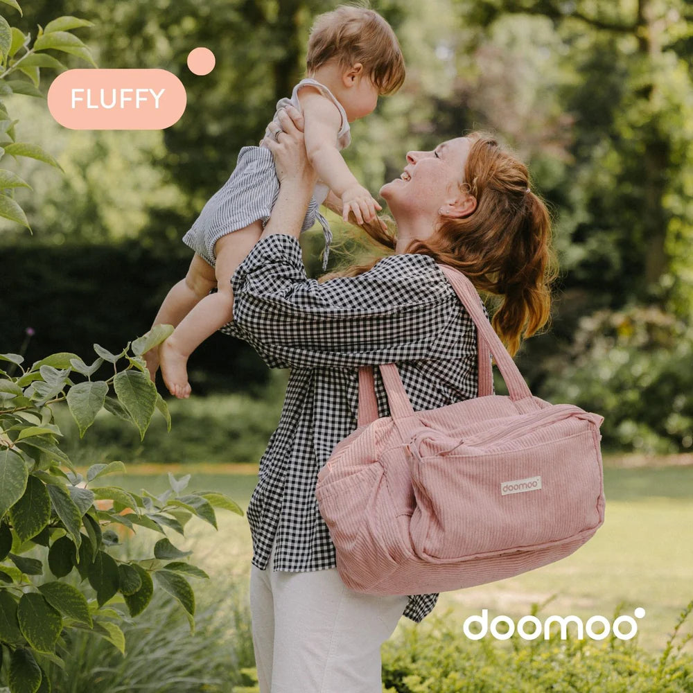 Doomoo - Fluffy Diaper Bag - Corduroy Pink - NEW!!