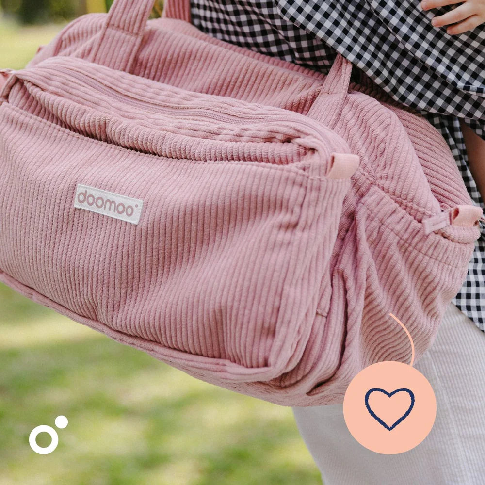 Doomoo - Fluffy Diaper Bag - Corduroy Pink - NEW!!
