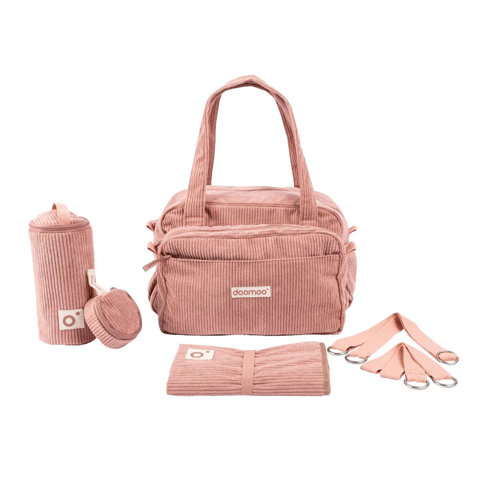 Doomoo - Fluffy Diaper Bag - Corduroy Pink - NEW!!