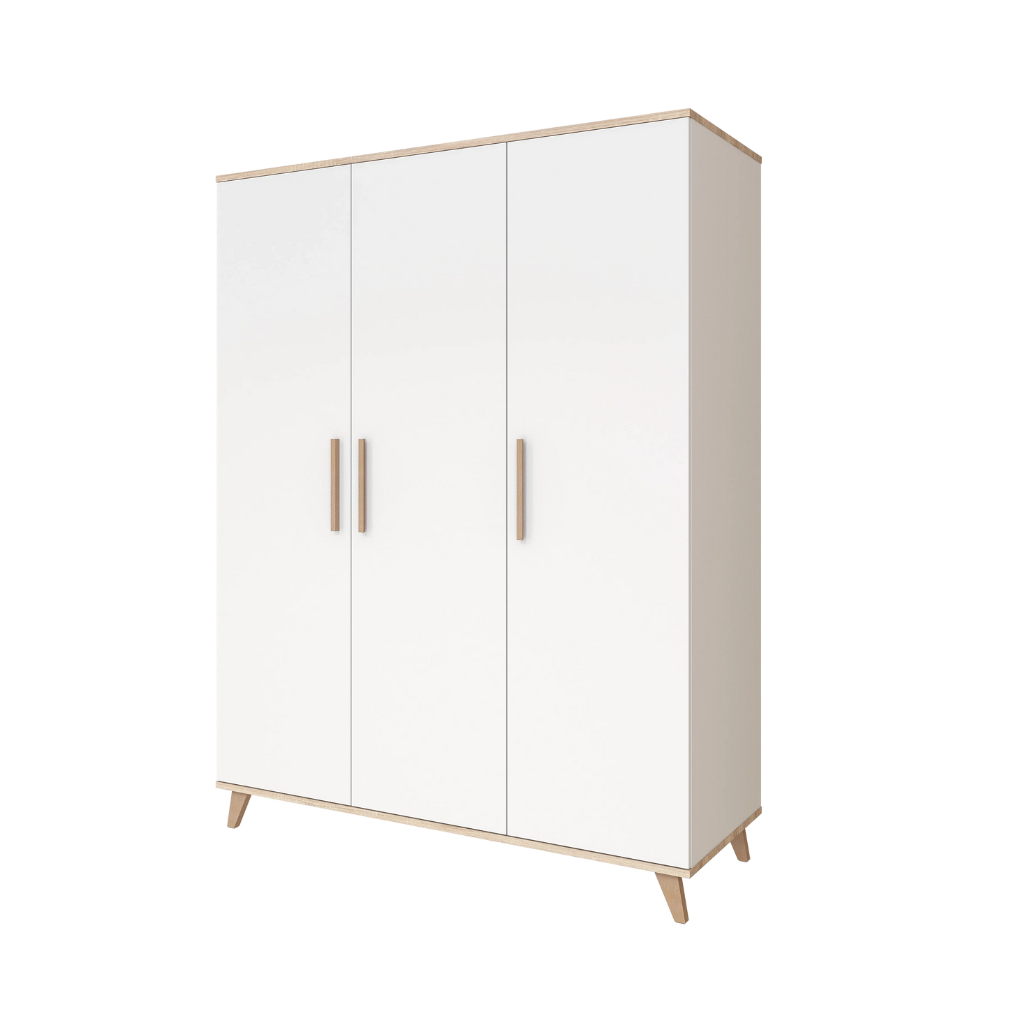 Faktum - Flip XL Wardrobe - Lar Nursery Storage - Soft Close Doors - White&Oak