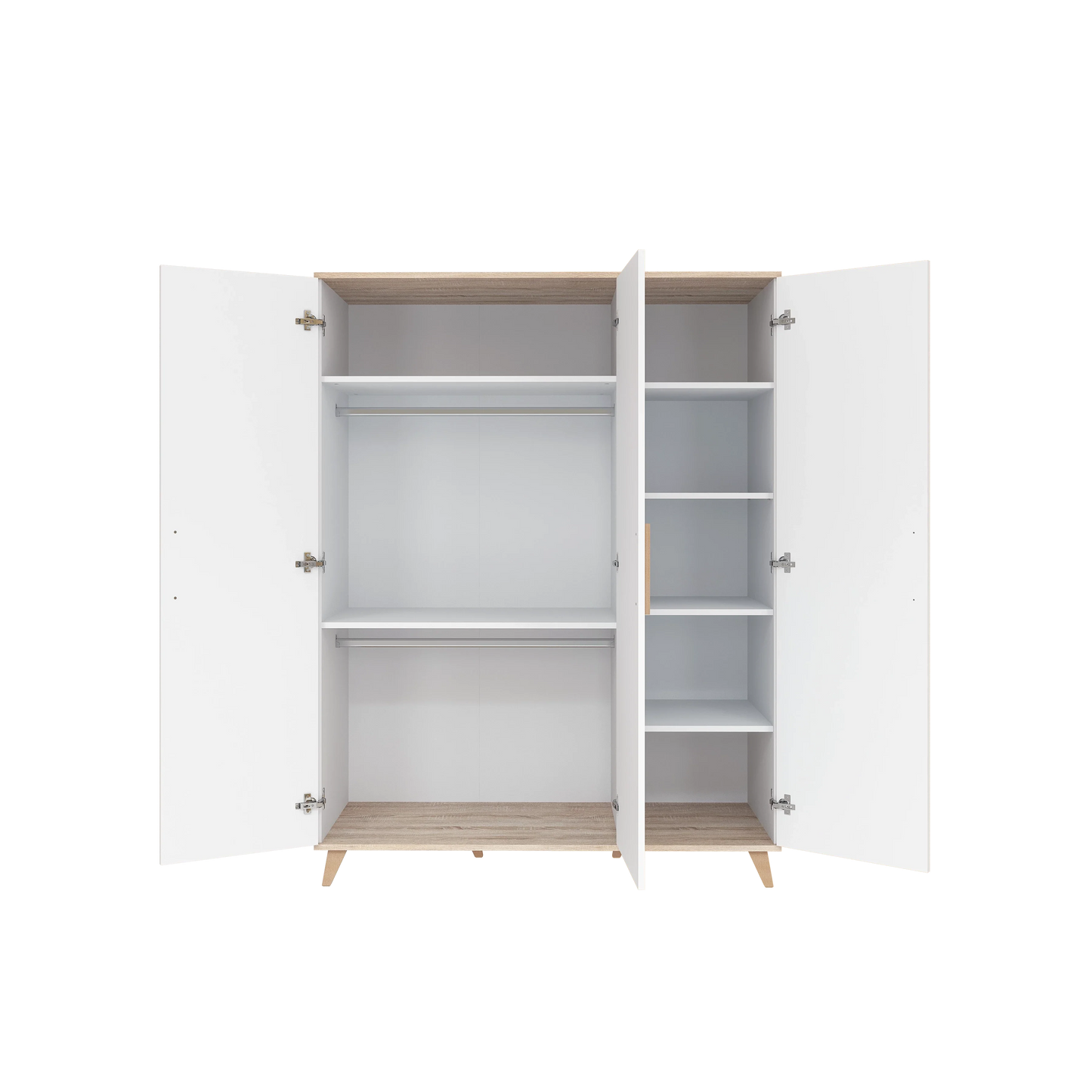 Faktum - Flip XL Wardrobe - Lar Nursery Storage - Soft Close Doors - White&Oak