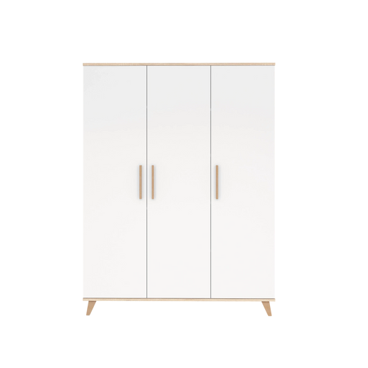 Faktum - Flip XL Wardrobe - Lar Nursery Storage - Soft Close Doors - White&Oak