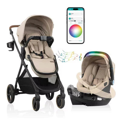 EVENFLO SHYFT INTUITI PLUS TRAVEL SYSTEM TRAVERTINE