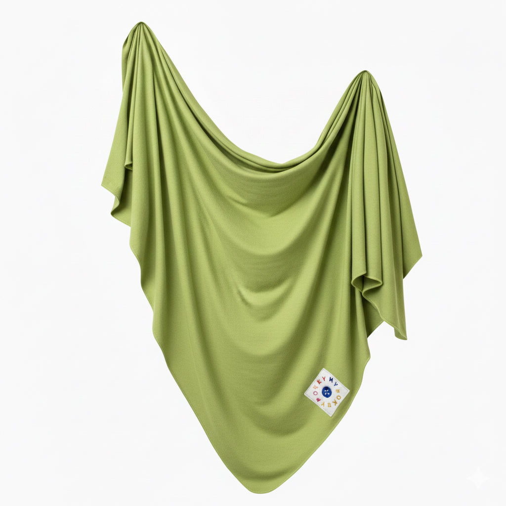 MyHokeyPokey swaddling blanket Grass Green