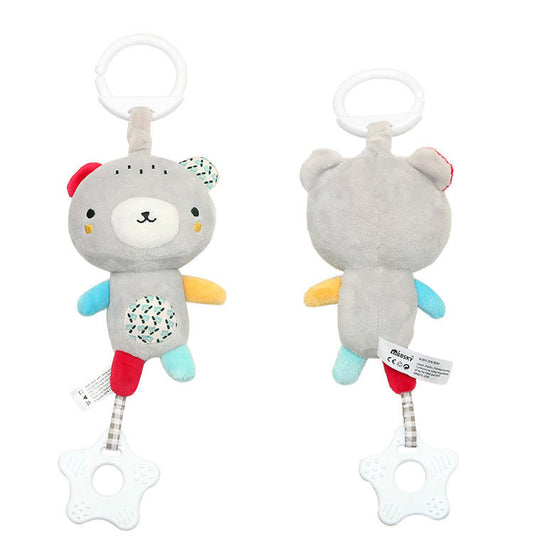 Tumama Kids - Plush Musical Teething - Hanging Rattle - Grey