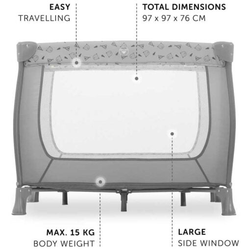 Hauck Sleep N Play SQ - Nordic Grey