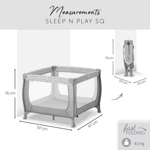Hauck Sleep N Play SQ - Nordic Grey