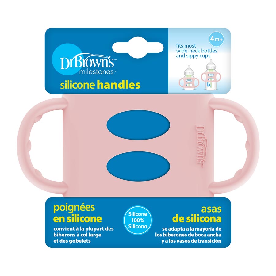 Wide-Neck Silicone Handles , Pink