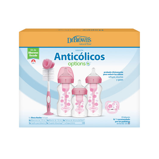 Anti-Colic Gift Set With Level 1 Teat , Pink