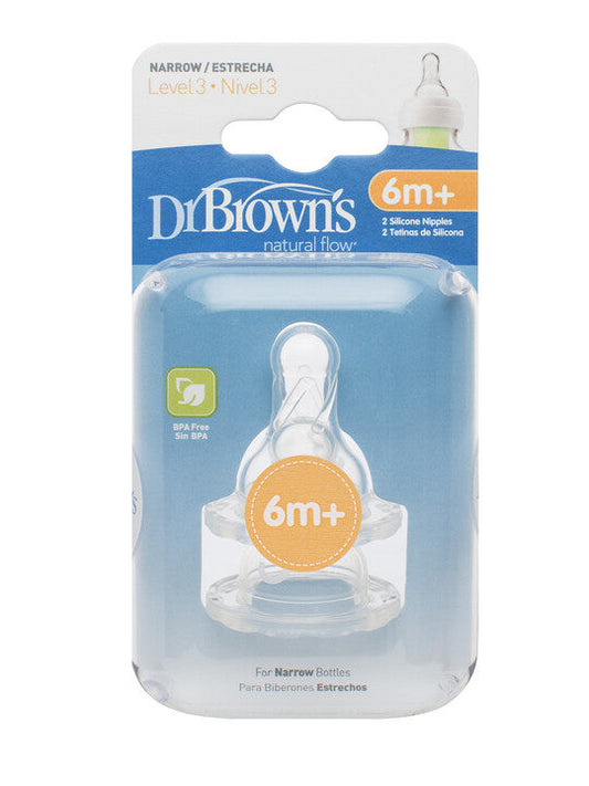 Narrow Level 3 Nipples 6m+ , 2 pack