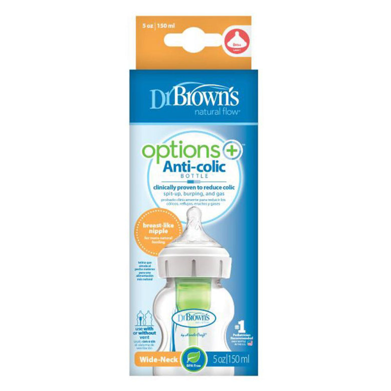 Dr Brown’s Options+ 150ml Anti Colic W/N Bottle with Level 1 Teat