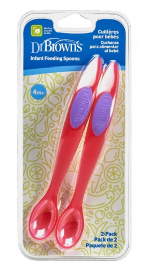 Infant Feeding Spoons 4m+ , 2 Pack , Pink