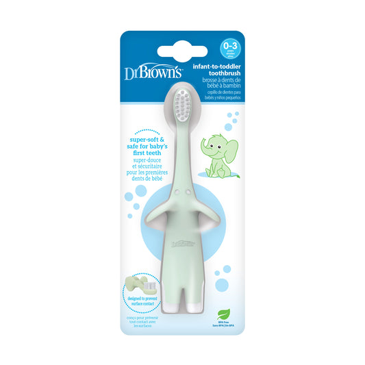 Infant- Toddler Elephant Toothbrush (0-3years) Mint 