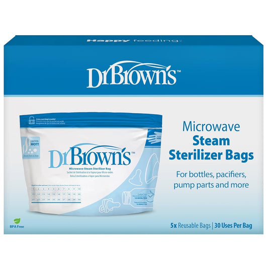 Microwave Steam Sterilizer Bags, 5-Pack