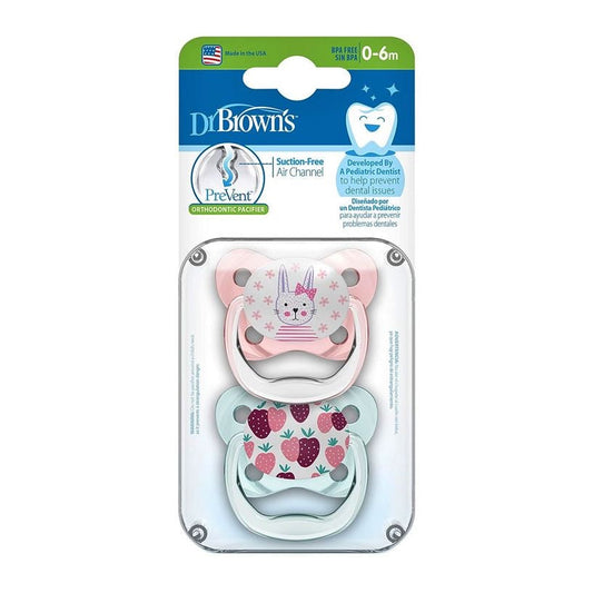 Prevent Orthodontic Soother Stage 1 (0-6m) , 2 Pack , Pin