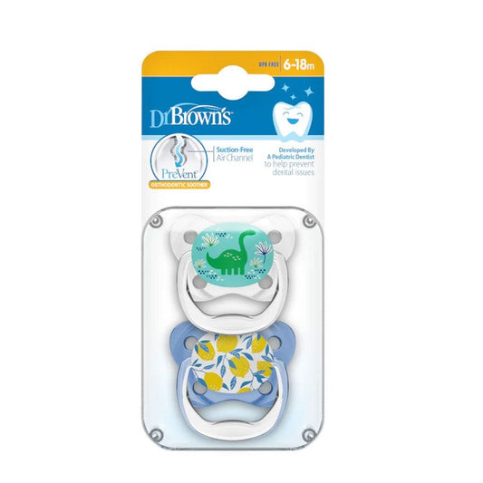 Prevent Orthodontic Soother Stage 2 (6-18m) , 2 Pack , Blue