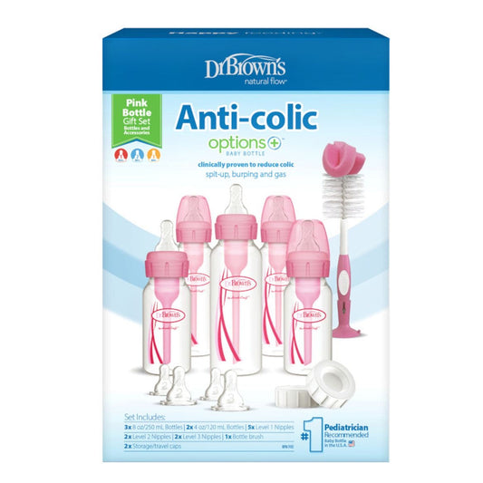 Narrow Op+ Anti-Colic Newborn Gift Set , Pink