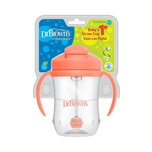 Baby’s First Straw Cup 270ML 6m+ , Coral