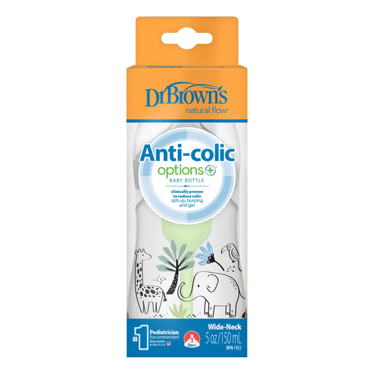 Dr. Brown’s Anti-Colic Options+ W/N Baby Bottle 150mL Jungle Elephant With Level 1 Teat