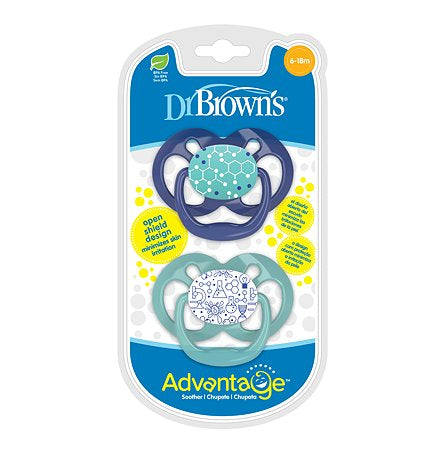 Advantage Soother Stage 2 (6-18m), 2 Pack, Blue