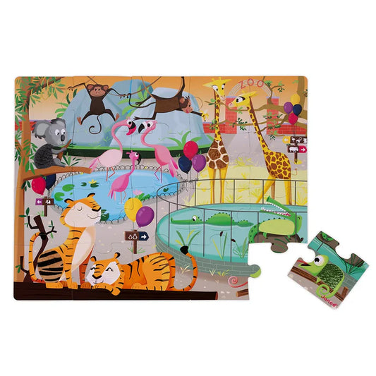 Janod - Tactile Puzzle - "A Day At The Zoo"