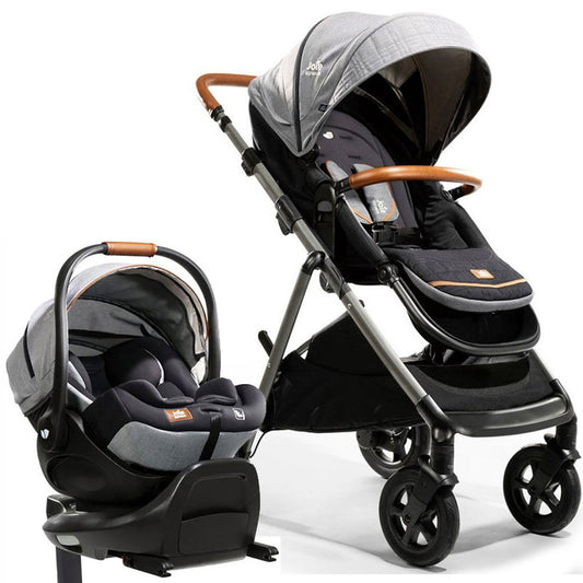 Joie - Aeria Stroller Travel System - i-Level Car Seat Signature With LX 2 Isofix Base - Signature Carbon