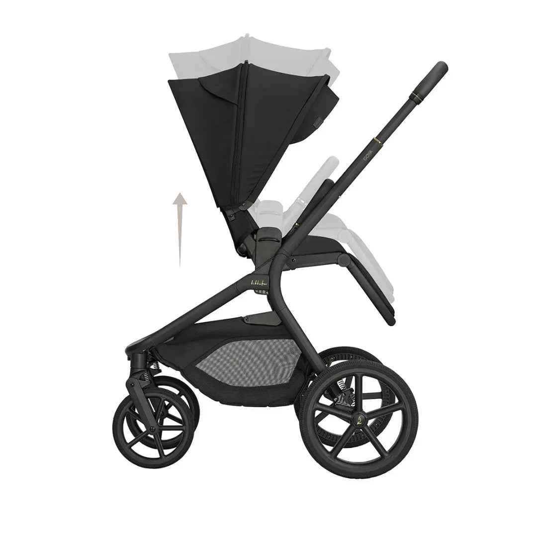 Kikkaboo - Stroller 2in1 With Carrycot Coya - Platinum Noir