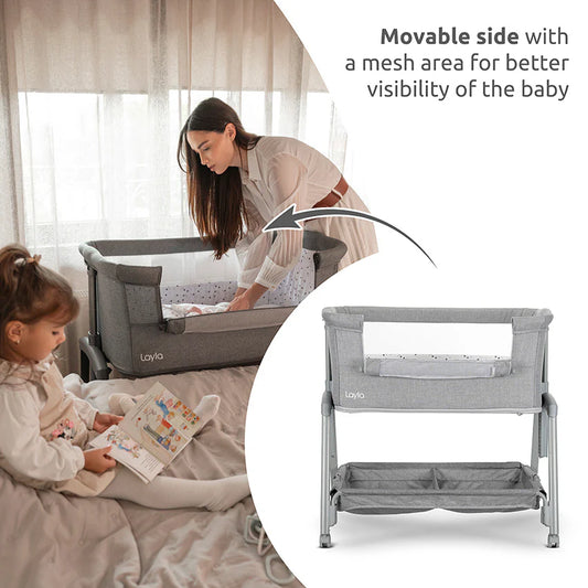 Lorelli - Layla Crib 2in1 - With Foldable - Gray