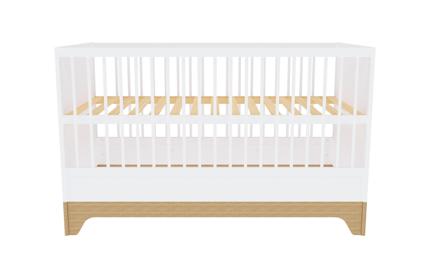 Faktum - Lumina Convertible Baby And Junior Cot - Adjustable Mattress Base - White&Oak