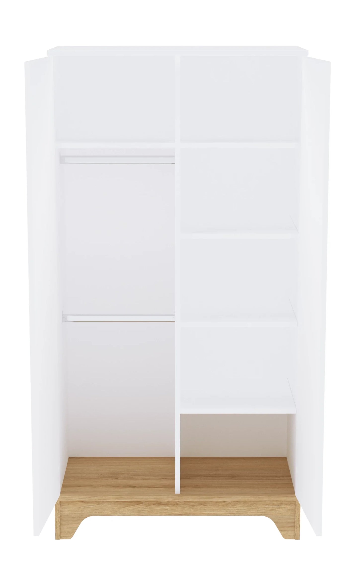 Faktum - Lumina Compartment Wardrobe - Modern Push - Open Doors - White