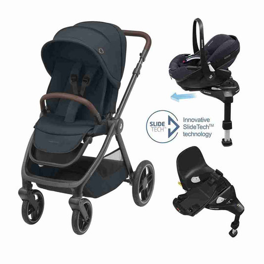 Maxi-Cosi - Oxford (Essential Graphite ) - 3pcs Bundle Oxford Stroller - CabrioFix i-size Car Seat - CabrioFix i-size Base - Travel System