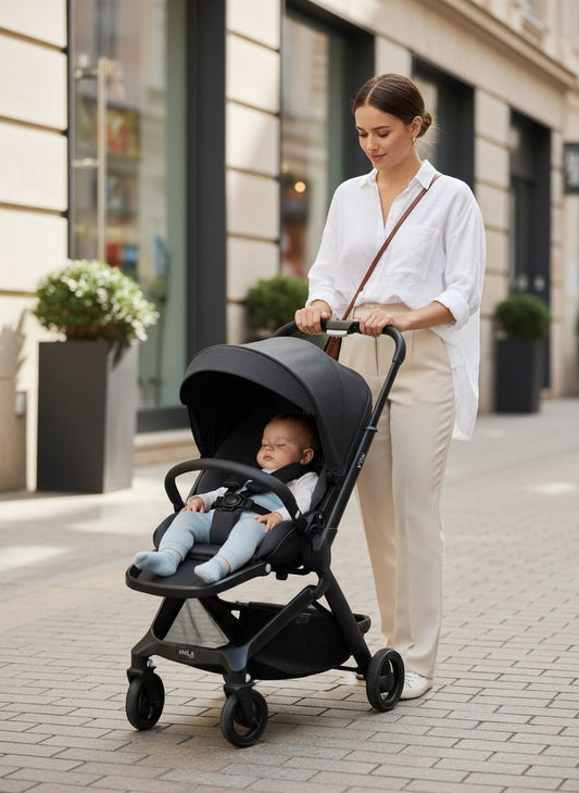 Miila 2 Directions Stroller And Adapter, Reversible Seat Black