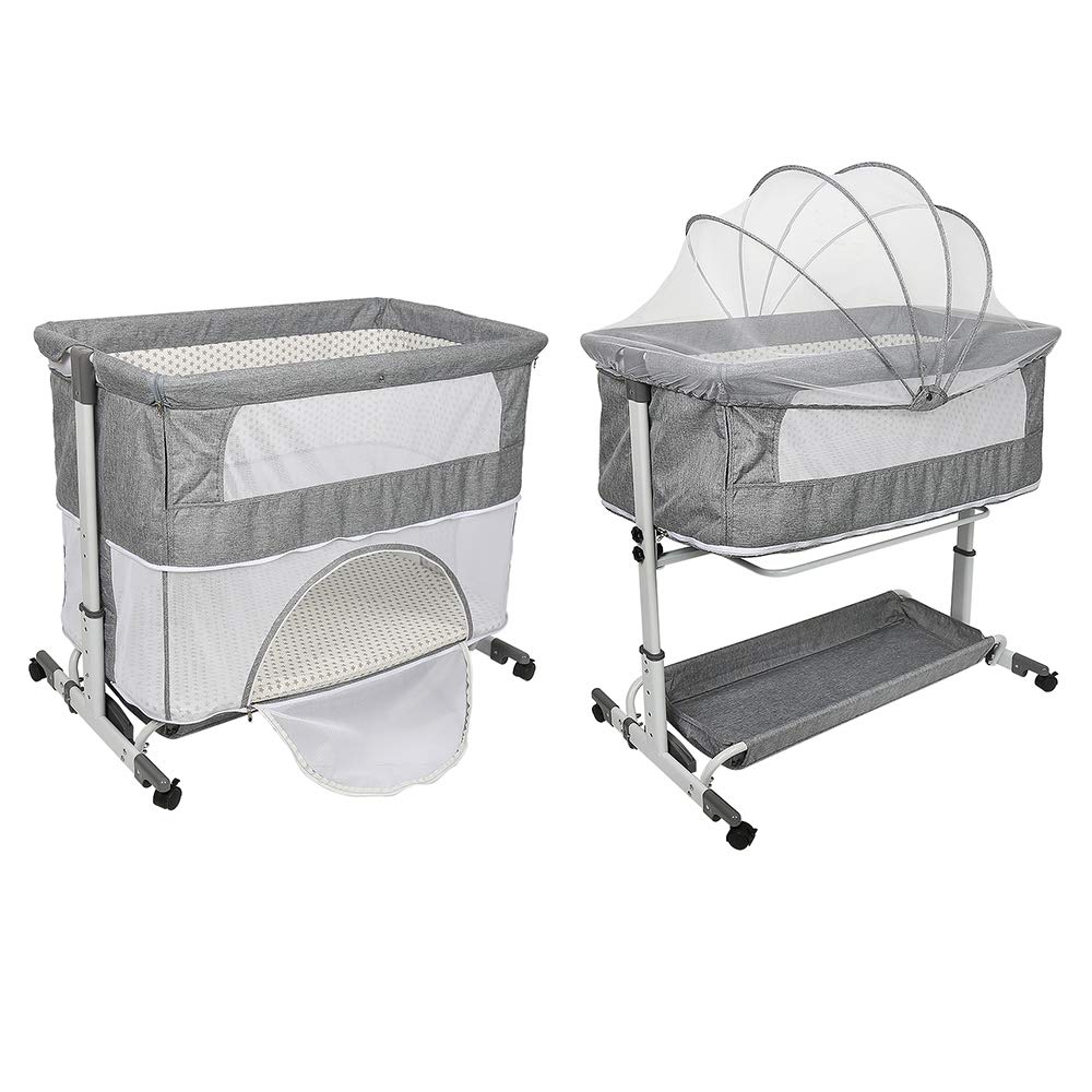 Miila 3 In 1 Baby Bedside Sleeper & Park, Adjustable Cot