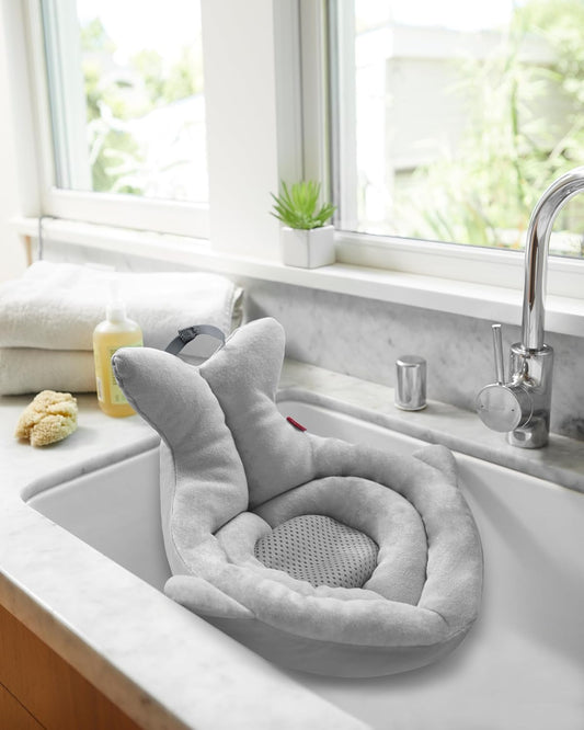Miila Baby Bath Support Grey Soft Sink Bather