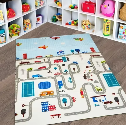 Miila Double Sided Foam Playmat Dinosaurs Cars 180x200cm