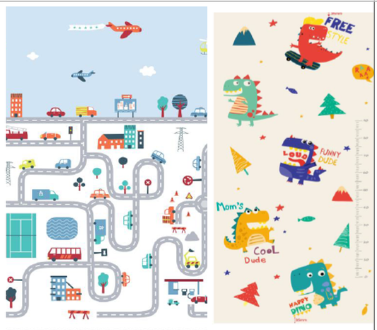 Miila Double Sided Foam Playmat Dinosaurs Cars 180x200cm