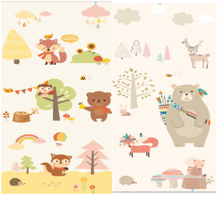 Miila Double Sided Foam Playmat Forest 180x200cm