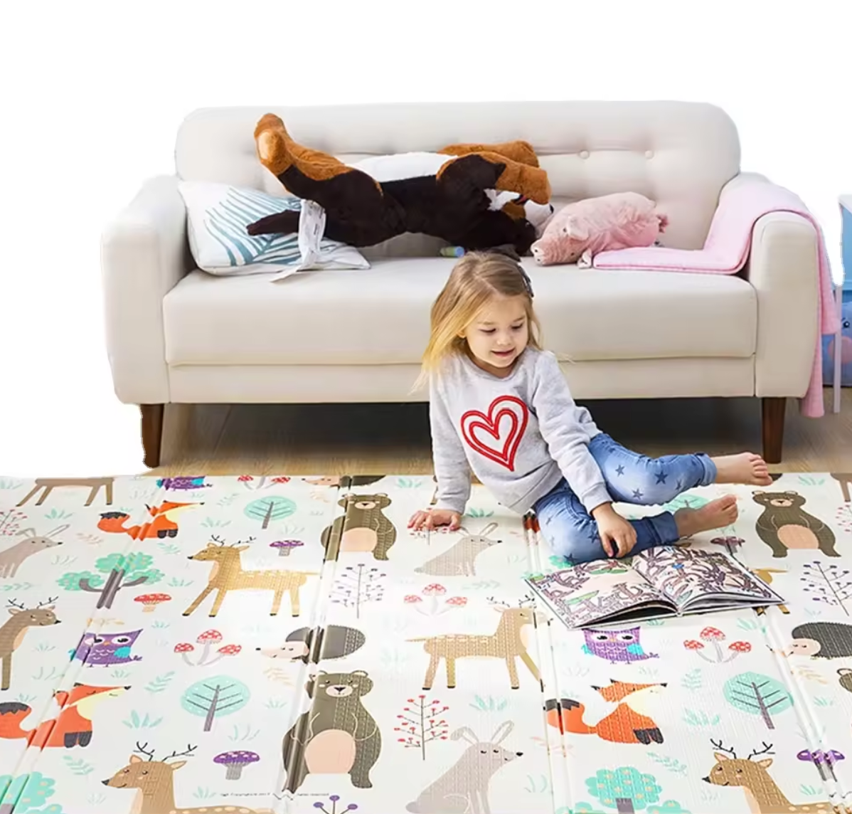Miila Double Sided Foam Playmat Forest 180x200cm