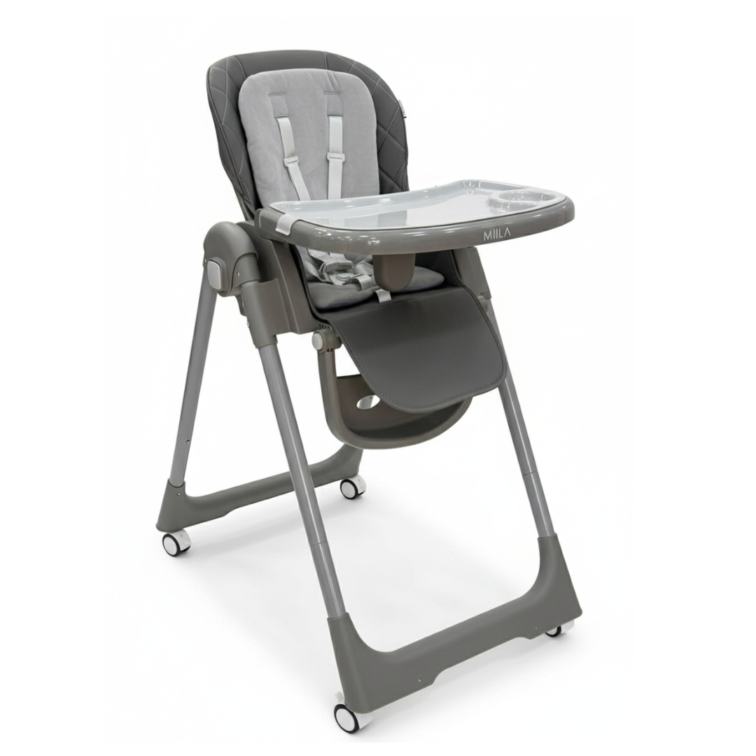 Miila High Chair Grey Adjustable Reclining Seat