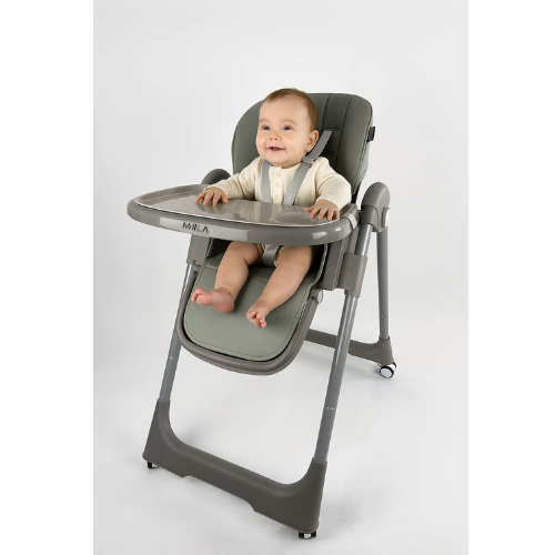 Miila High Chair Grey Adjustable Reclining Seat