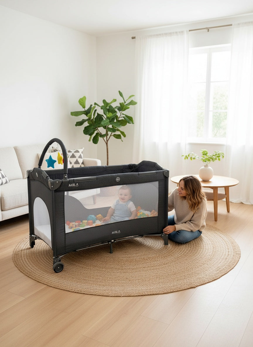 Miila Simple Park Folding Playpen, Two Levels, 120x60cm