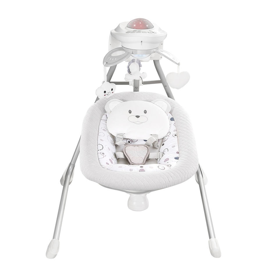 Miila Swing Bear Musical Rocker, 4-Speed Baby Bouncer