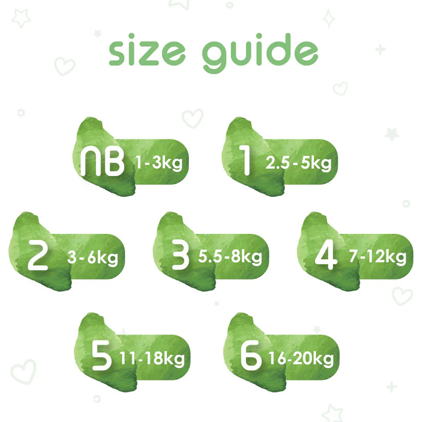 Pureborn - Organic Bamboo Diapers - Size 2