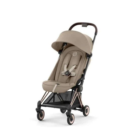 Cybex Coya Stroller Rosegold Cozy Beige + Cloud-G car seat (Base G, Adapters & bumper bar are optional)